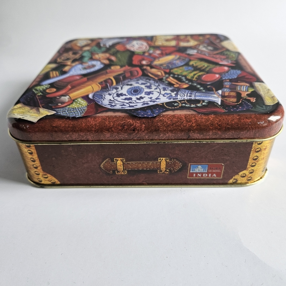 Vintage Silver Crane Collectible Tin 1994 Clown Theme - Picture 4 of 6